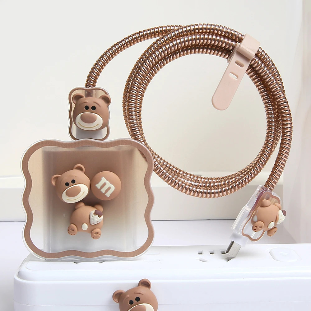 Bear and Chocolate iPhone Charger Protectors P72